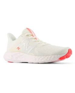 NEW BALANCE - SCARPE DA RUNNING BEIGE CON DETTAGLI GRIGI, GIALLI E ROSSI DA DONNA, W411RU3