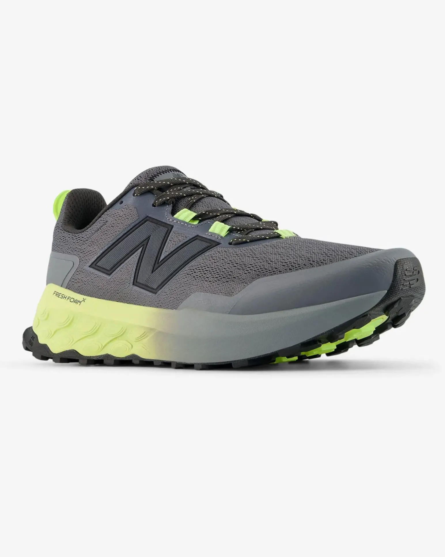 NEW BALANCE - SCARPE DA RUNNING TRAIL FRESH FOAM GRIGIE CON DETTALI GIALLO FLUO DA UOMO, MGARO1PX