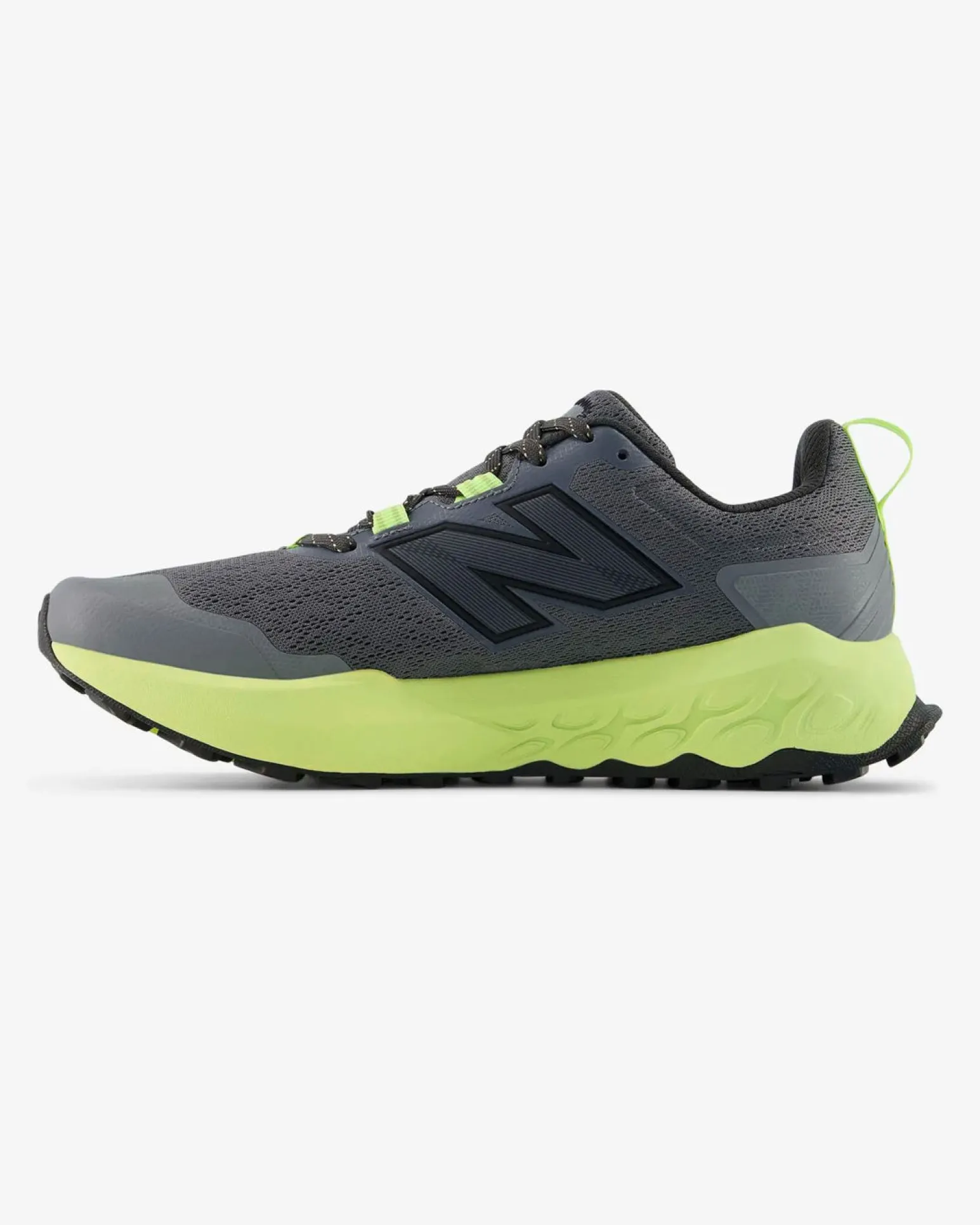 NEW BALANCE - SCARPE DA RUNNING TRAIL FRESH FOAM GRIGIE CON DETTALI GIALLO FLUO DA UOMO, MGARO1PX