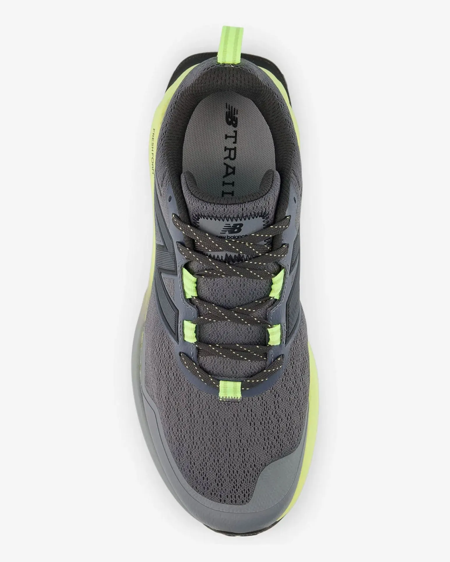 NEW BALANCE - SCARPE DA RUNNING TRAIL FRESH FOAM GRIGIE CON DETTALI GIALLO FLUO DA UOMO, MGARO1PX