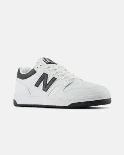 NEW BALANCE 480 - Sneaker da uomo bianche e nere in VERA PELLE con soletta Ortholite