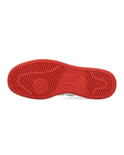 NEW BALANCE 480 - Sneaker da uomo bianche e rosse in VERA PELLE con soletta Ortholite
