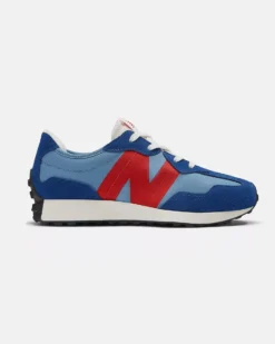 NEW BALANCE - SNEAKERS BLU CON LOGO ROSSO LIFESTYLE, NUMERATA 35,5/40 - GS327VD