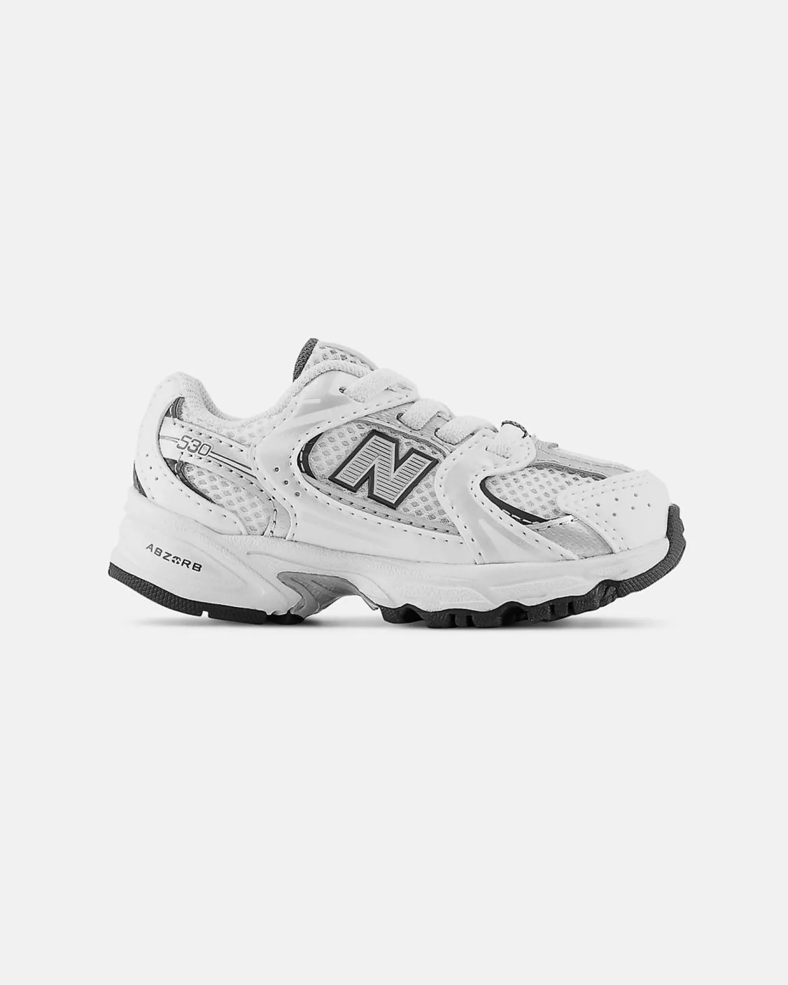 NEW BALANCE 530 – SNEAKERS JUNIOR BUNGEE LACE BIANCA / ARGENTO – IZ530SB1