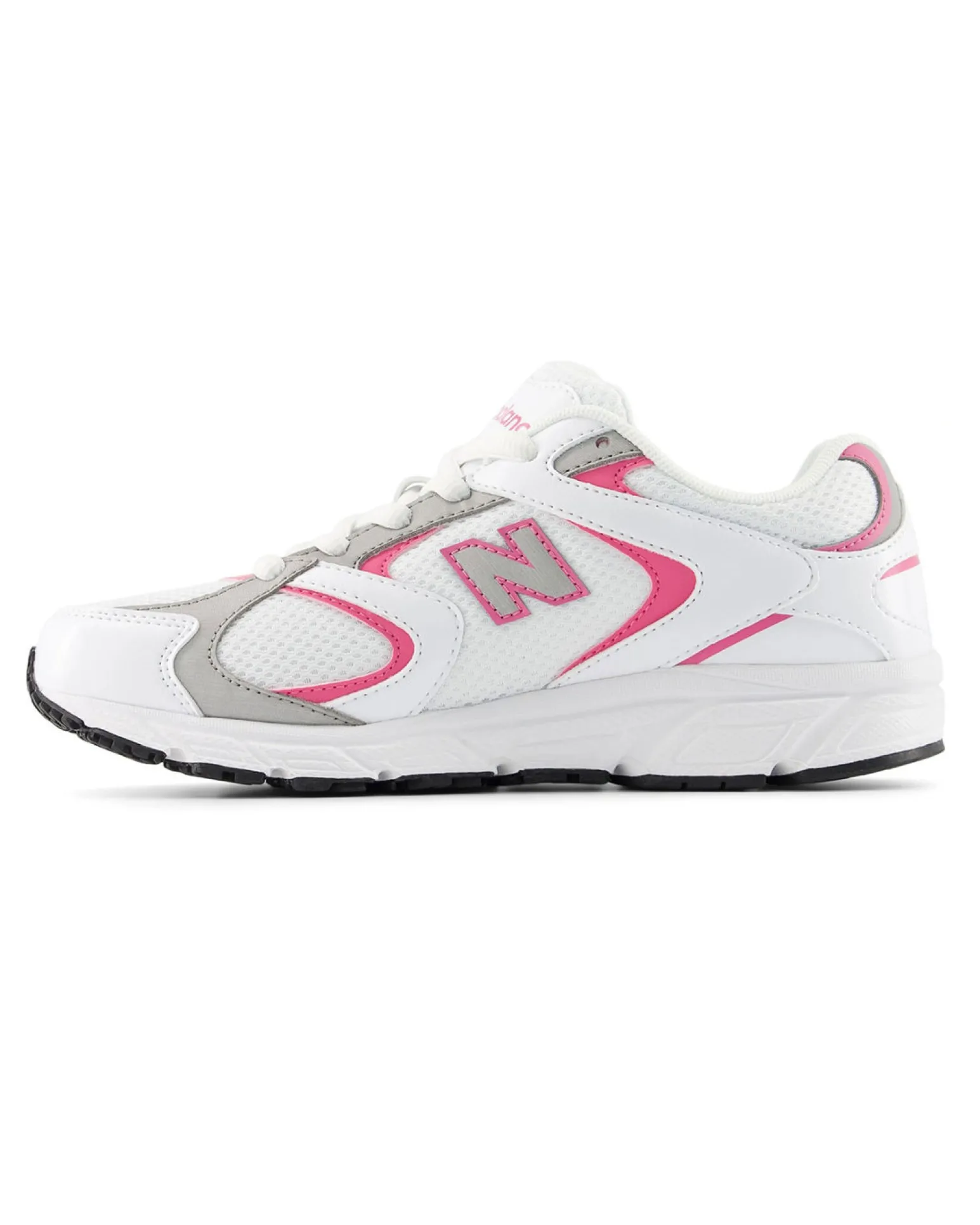NEW BALANCE - SNEAKERS JUNIOR LIFESTYLE BIANCHE CON DETTAGLI GRIGI E ROSA DAL 35.5 AL 40, G4083MY