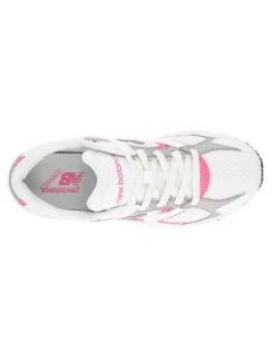 NEW BALANCE - SNEAKERS JUNIOR LIFESTYLE BIANCHE CON DETTAGLI GRIGI E ROSA DAL 35.5 AL 40, G4083MY