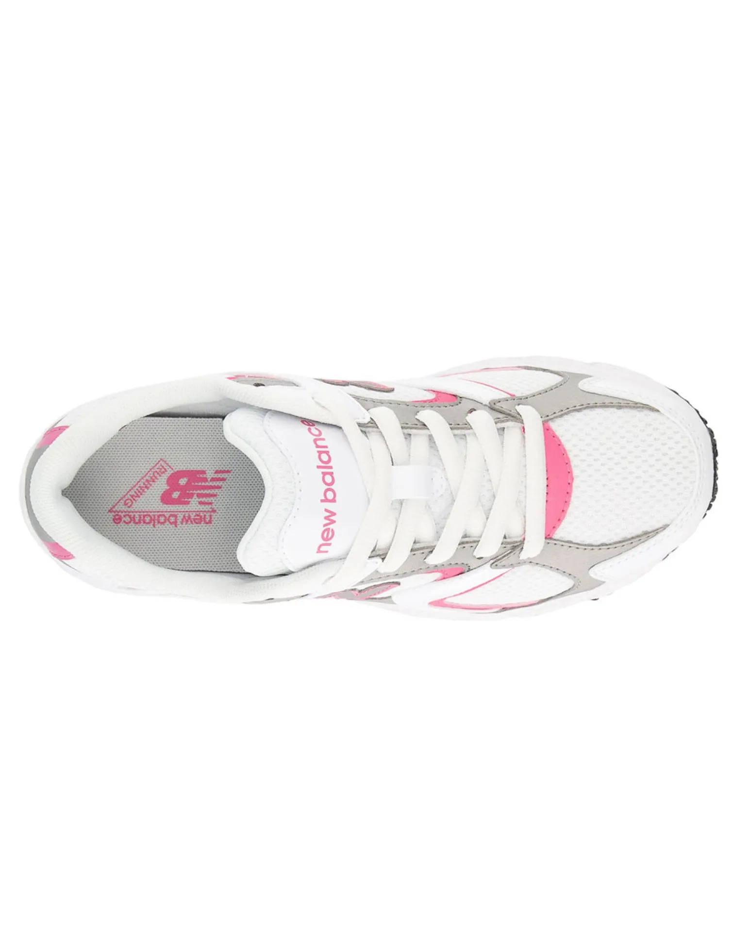 NEW BALANCE - SNEAKERS JUNIOR LIFESTYLE BIANCHE CON DETTAGLI GRIGI E ROSA DAL 35.5 AL 40, G4083MY