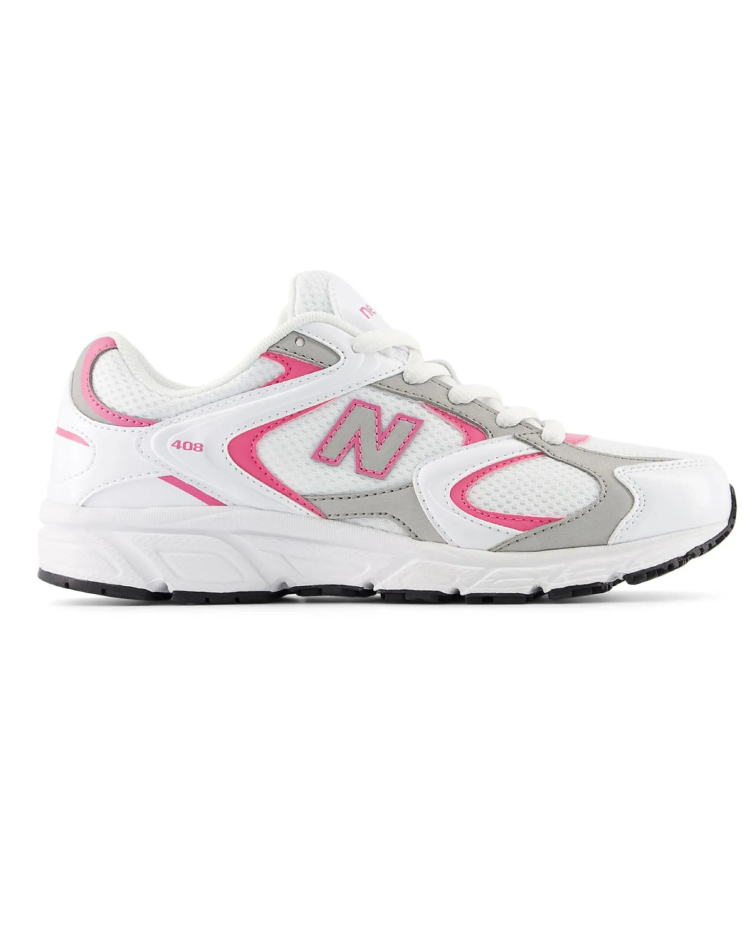 NEW BALANCE - SNEAKERS JUNIOR LIFESTYLE BIANCHE CON DETTAGLI GRIGI E ROSA DAL 35.5 AL 40, G4083MY