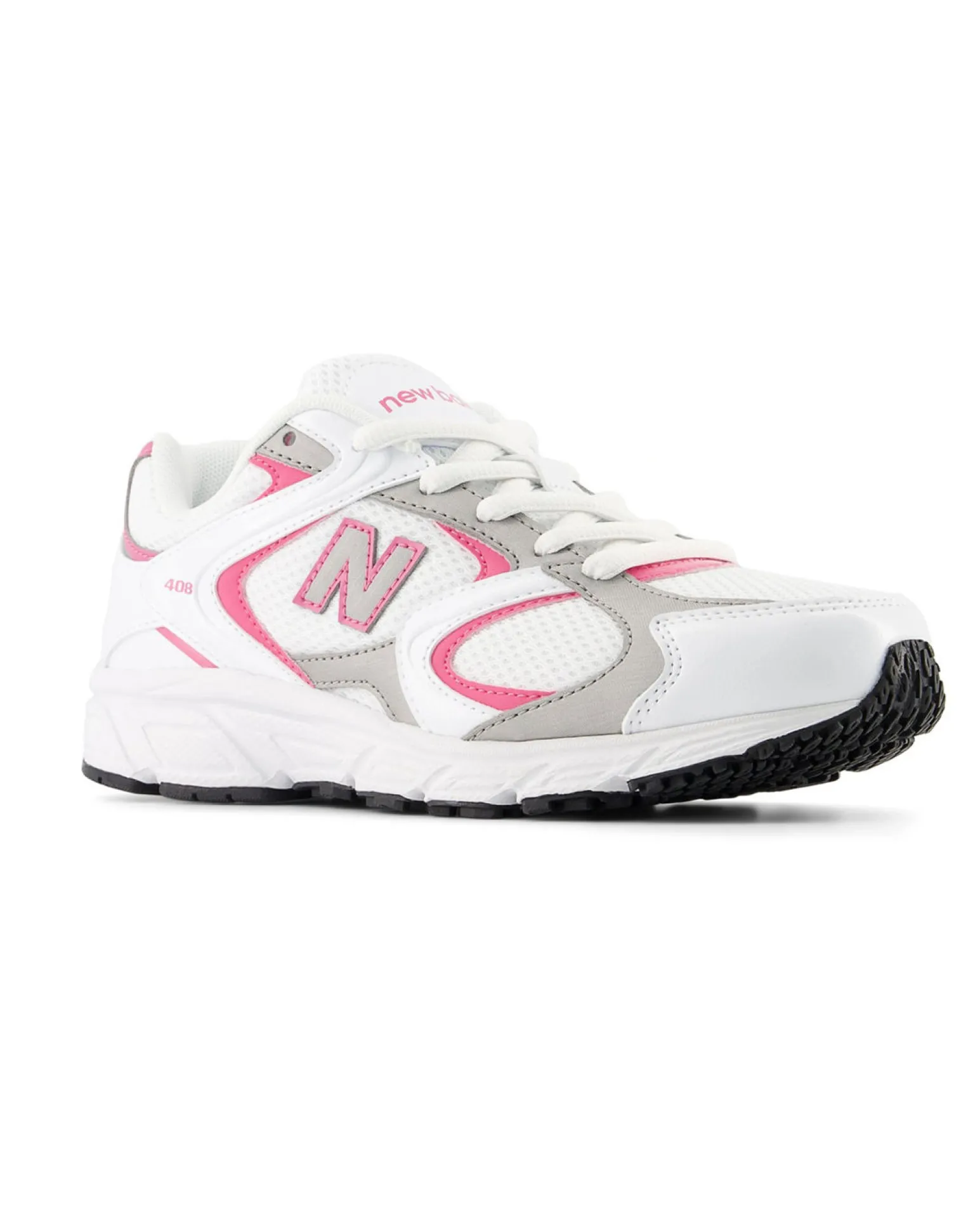 NEW BALANCE - SNEAKERS JUNIOR LIFESTYLE BIANCHE CON DETTAGLI GRIGI E ROSA DAL 35.5 AL 40, G4083MY