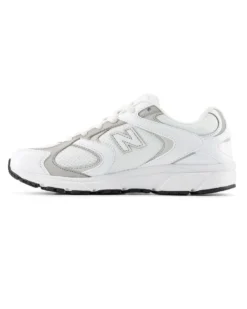 NEW BALANCE - SNEAKERS JUNIOR LIFESTYLE BIANCHE CON DETTAGLI GRIGI DAL 35.5 AL 40, G4084GK