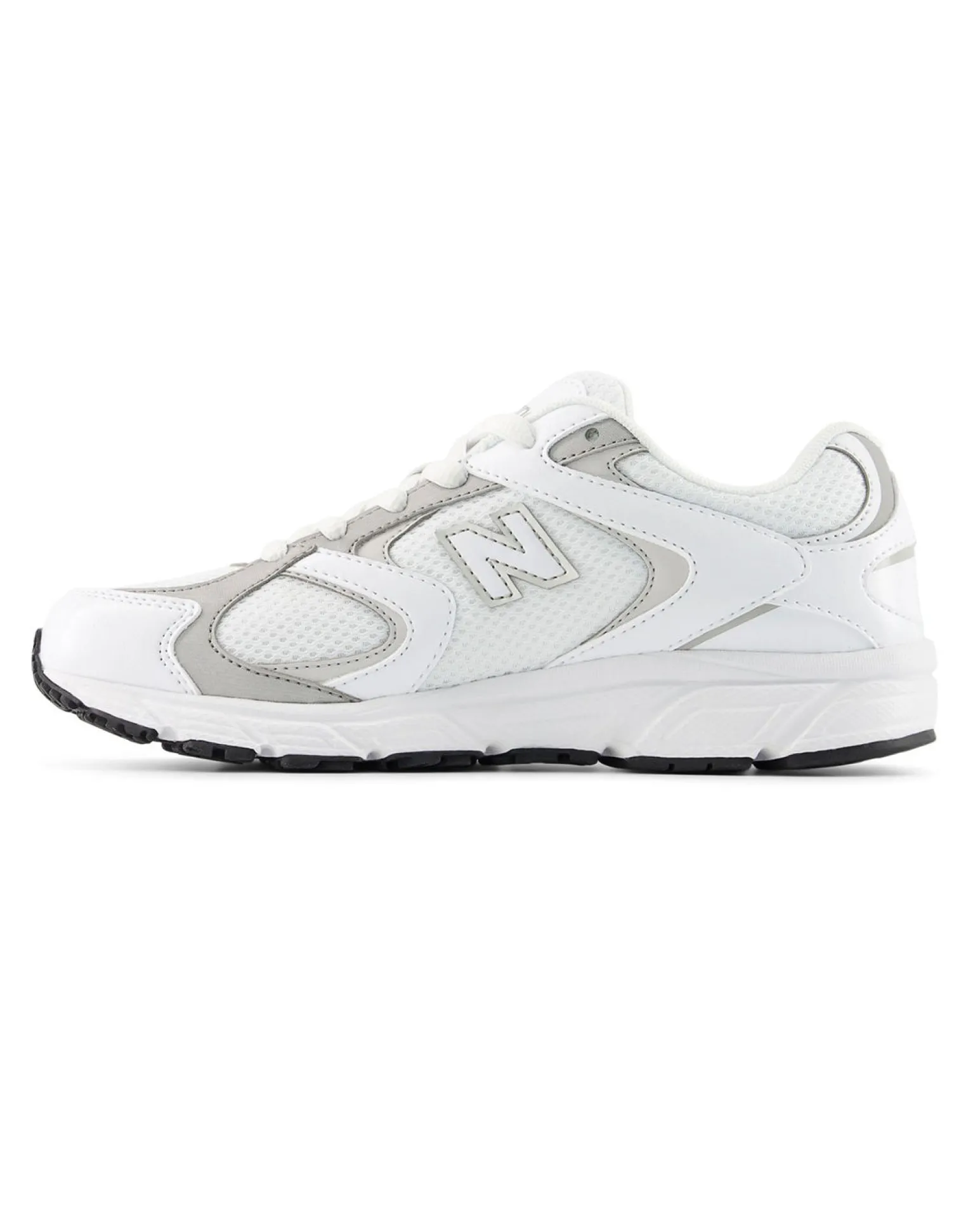NEW BALANCE - SNEAKERS JUNIOR LIFESTYLE BIANCHE CON DETTAGLI GRIGI DAL 35.5 AL 40, G4084GK