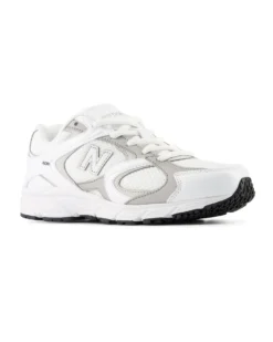 NEW BALANCE - SNEAKERS JUNIOR LIFESTYLE BIANCHE CON DETTAGLI GRIGI DAL 35.5 AL 40, G4084GK