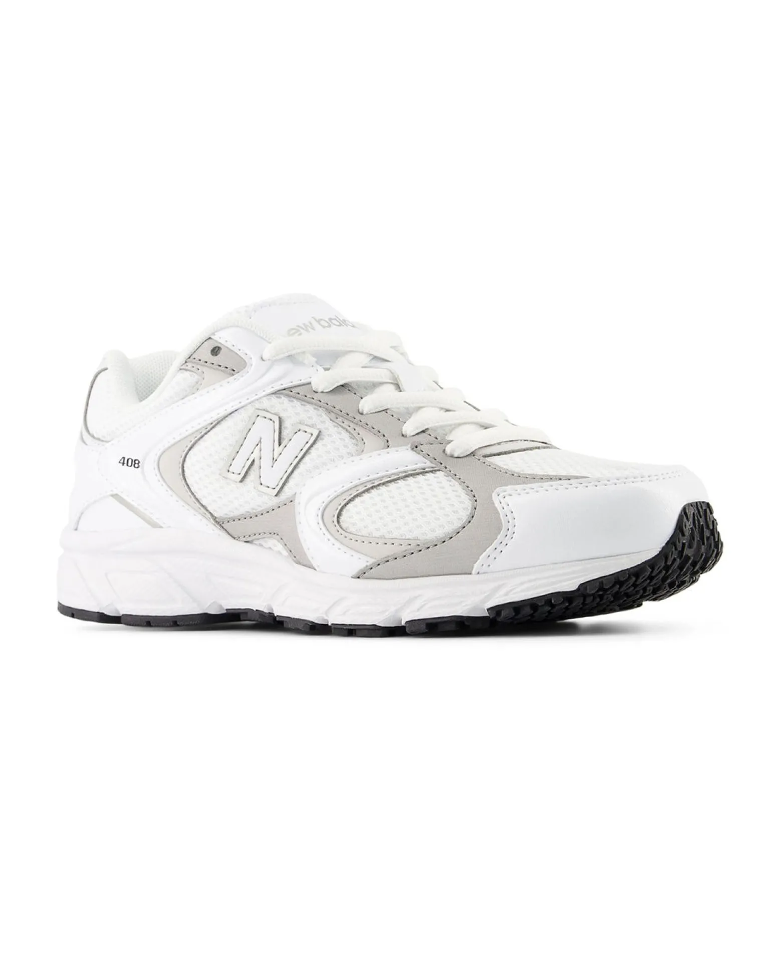 NEW BALANCE - SNEAKERS JUNIOR LIFESTYLE BIANCHE CON DETTAGLI GRIGI DAL 35.5 AL 40, G4084GK