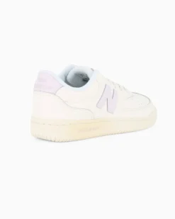 NEW BALANCE - SNEAKERS LIFESTYLE LEATHER BIANCHE CON DETTAGLI LILLA DA DONNA, W0801G1