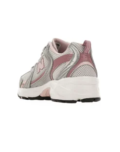 NEW BALANCE - SNEAKERS LIFESTYLE SILVER CON DETTAGLI ROSA CHIARO E ROSA ANTICO, U53022Q
