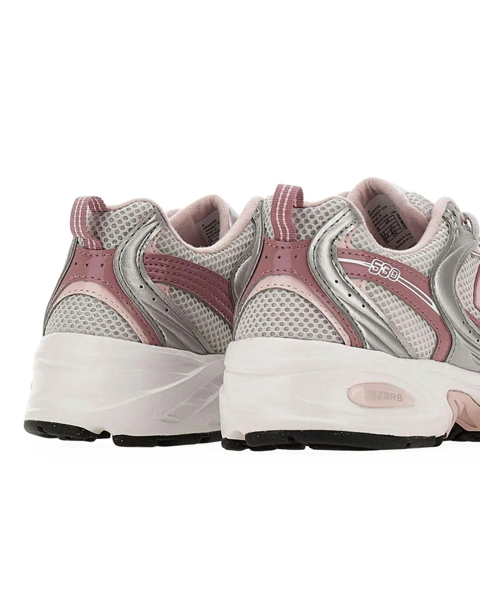 NEW BALANCE - SNEAKERS LIFESTYLE SILVER CON DETTAGLI ROSA CHIARO E ROSA ANTICO, U53022Q