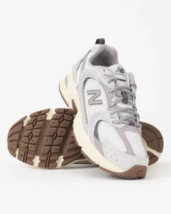 NEW BALANCE -  SNEAKERS LIFESTYLE BIANCHE CON DETTAGLI MALVA E GRIGI, U5307VI