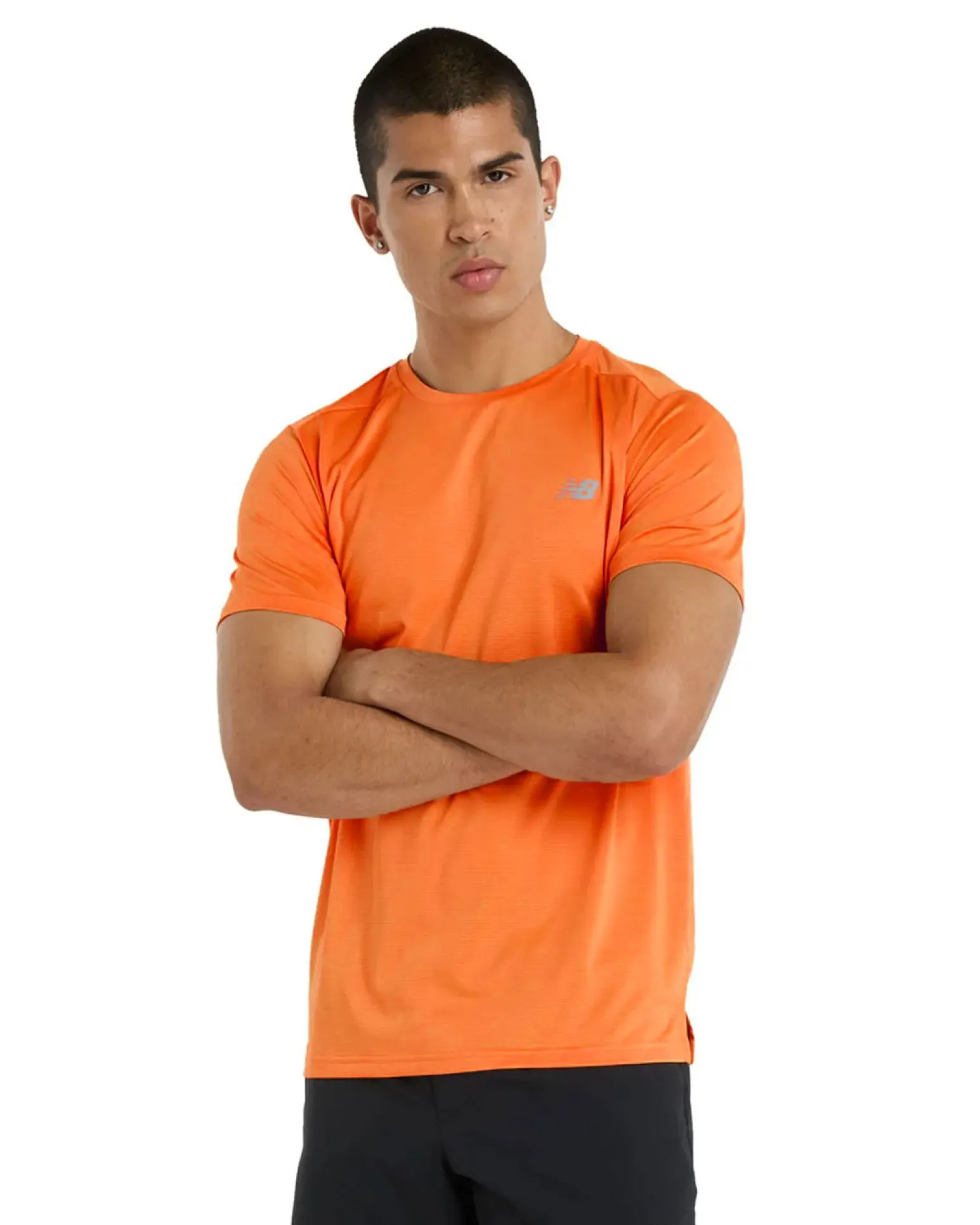 NEW BALANCE - T SHIRT DA ALLENAMENTO SPORT ESSENTIALS ARANCIONE DA UOMO, MT41222SIZ