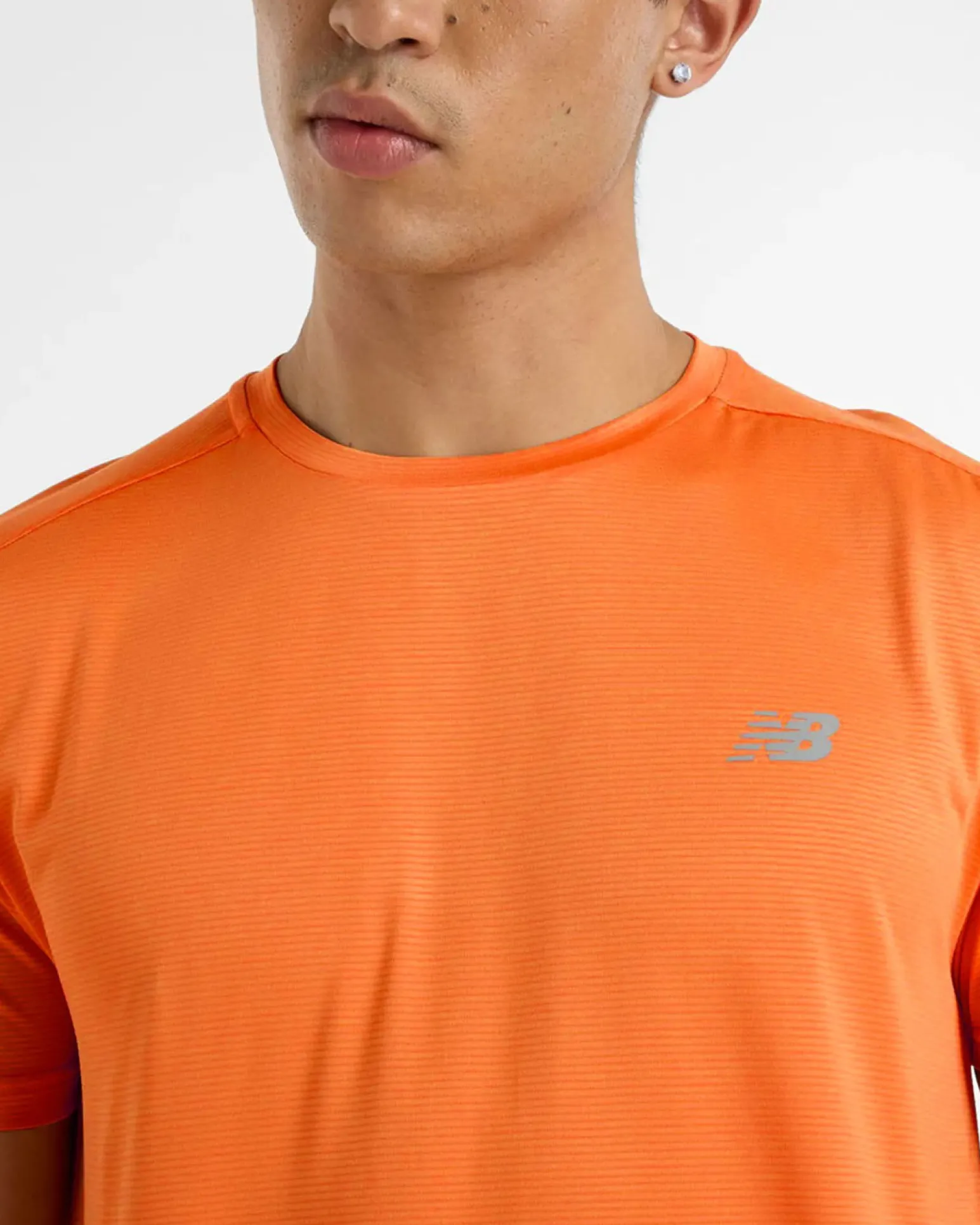 NEW BALANCE - T SHIRT DA ALLENAMENTO SPORT ESSENTIALS ARANCIONE DA UOMO, MT41222SIZ