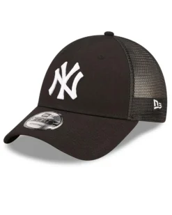 NEW ERA - Cappello nero regolabile con logo bianco e pannello posteriore in mesh - 9 FORTY
