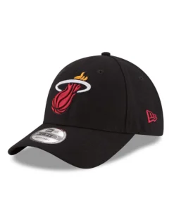 NEW ERA - Cappello regolabile nero con logo Miami Heat - 9FORTY