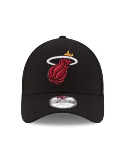 NEW ERA - Cappello regolabile nero con logo Miami Heat - 9FORTY