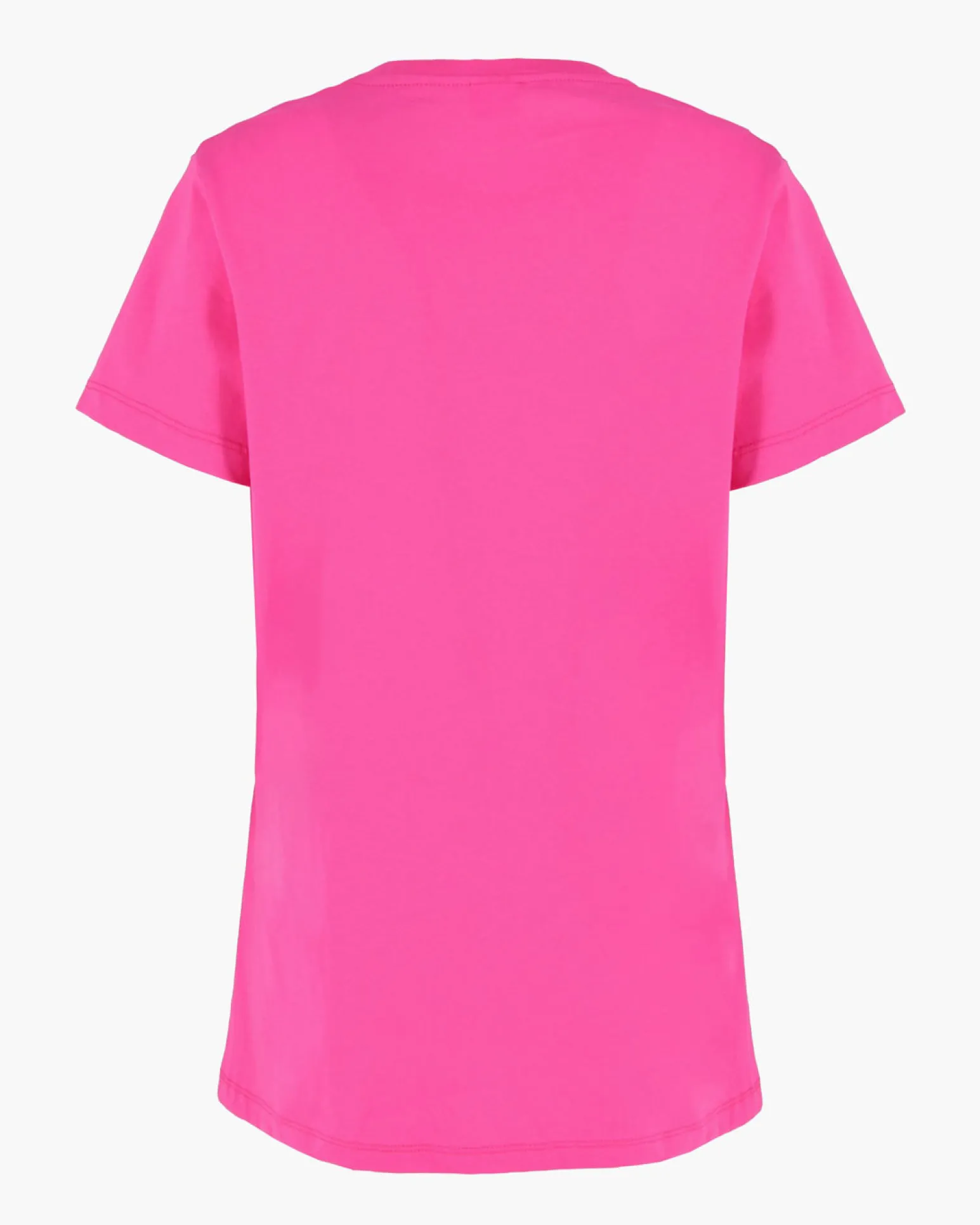 ONLY - T-SHIRT MEZZA MANICA FUXIA DA DONNA CON LOGO STRASS - 10126