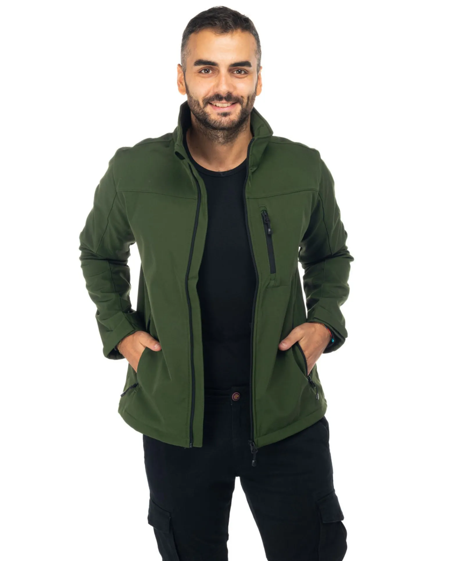 ON SPIRIT - GIACCA VERDE IN SOFTSHELL DA UOMO AU01952
