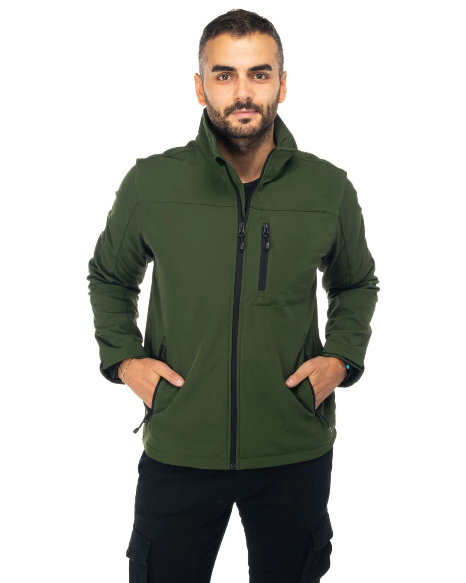 ON SPIRIT - GIACCA VERDE IN SOFTSHELL DA UOMO AU01952