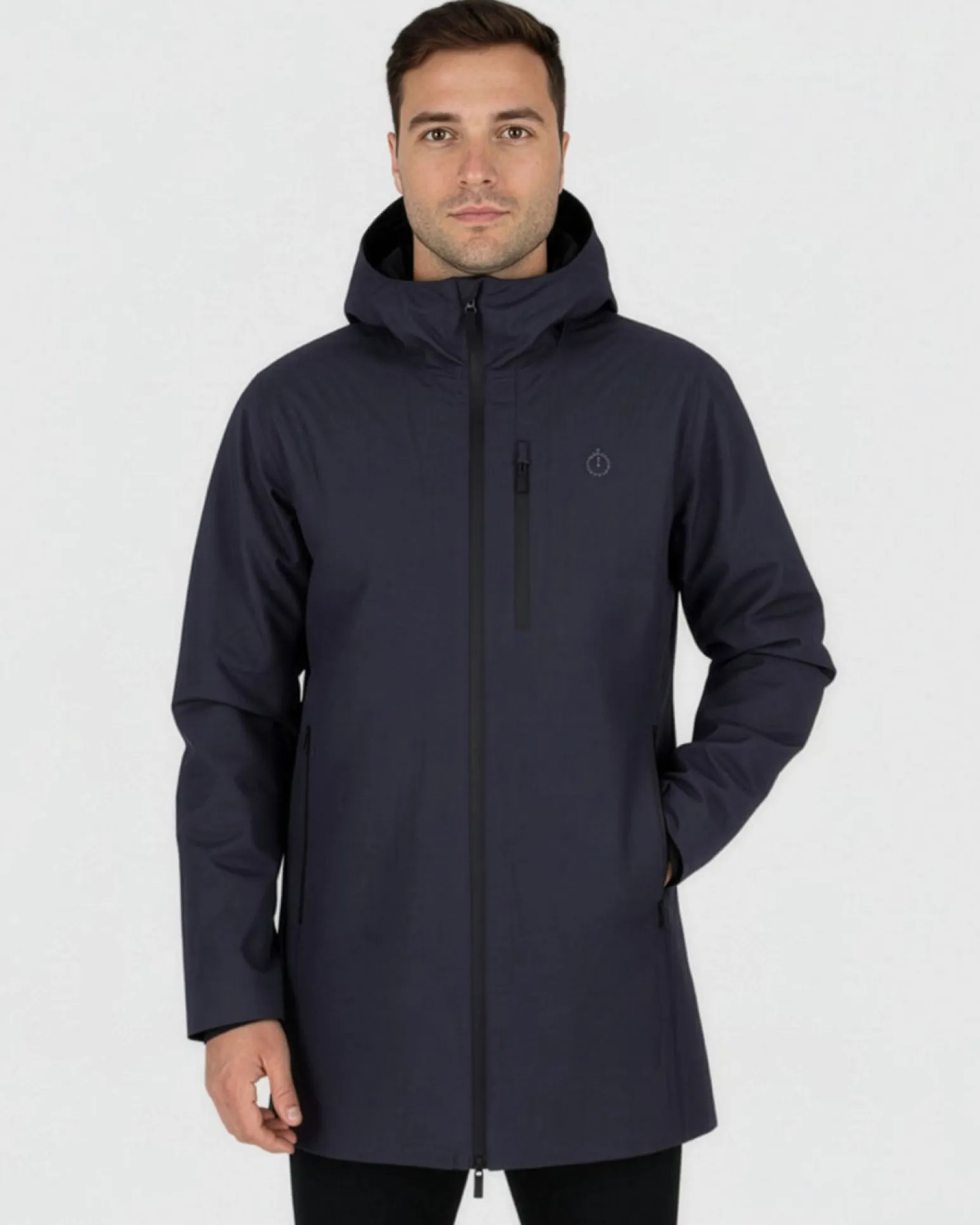 ON SPIRIT - GIUBBINO CON CAPPUCCIO FULL ZIP IMBOTTITO DA UOMO BLU , ADELFO