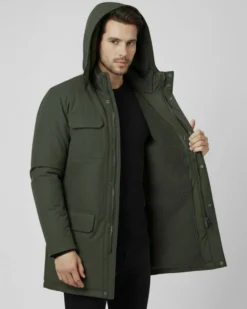 ON SPIRIT - GIUBBINO CON CAPPUCCIO FULL ZIP E BOTTONI DA UOMO VERDE MILITARE, GIDEON