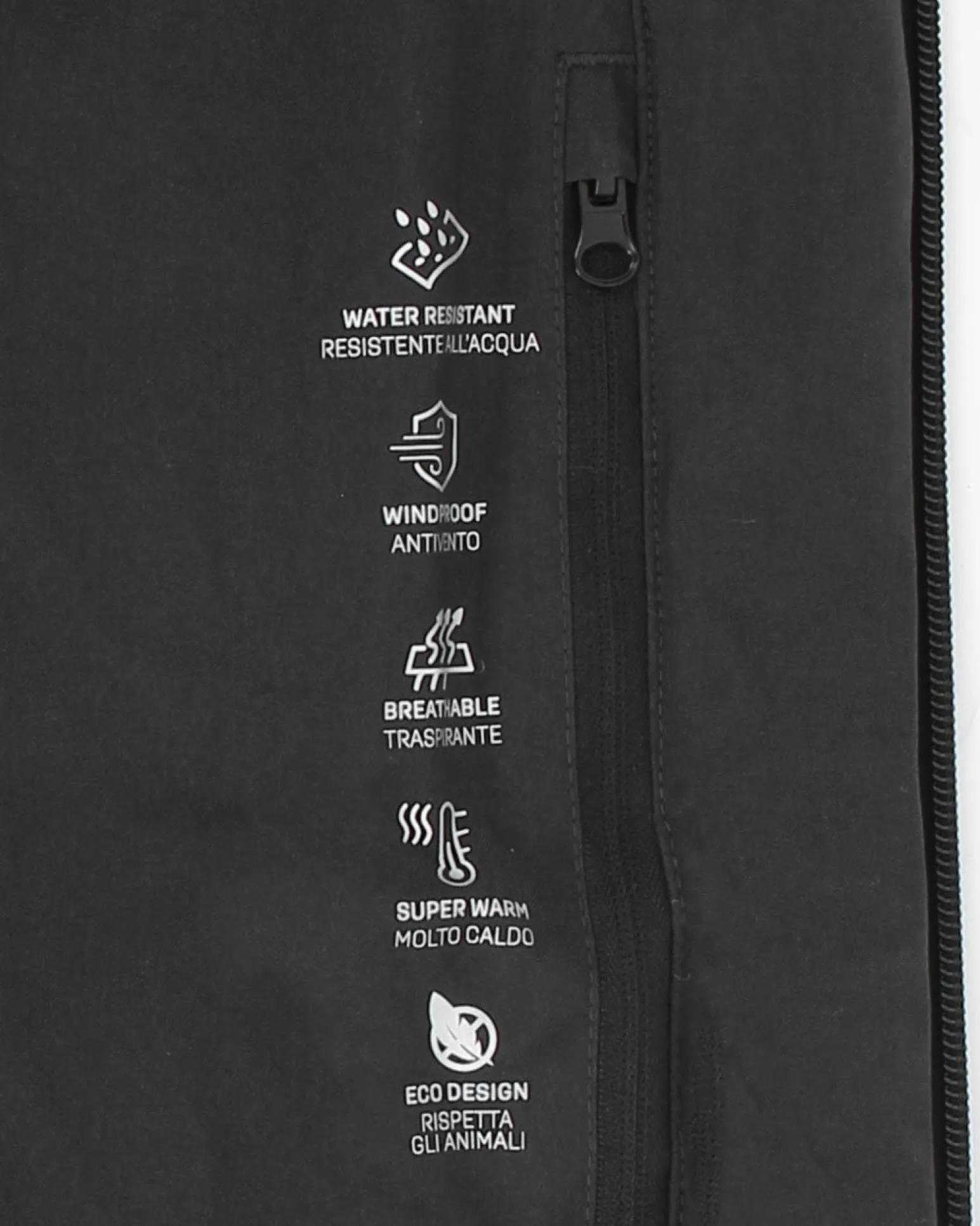 ON SPIRIT - GIUBBINO CON CAPPUCCIO FULL ZIP IMBOTTITO DA UOMO NERO, ADELFO