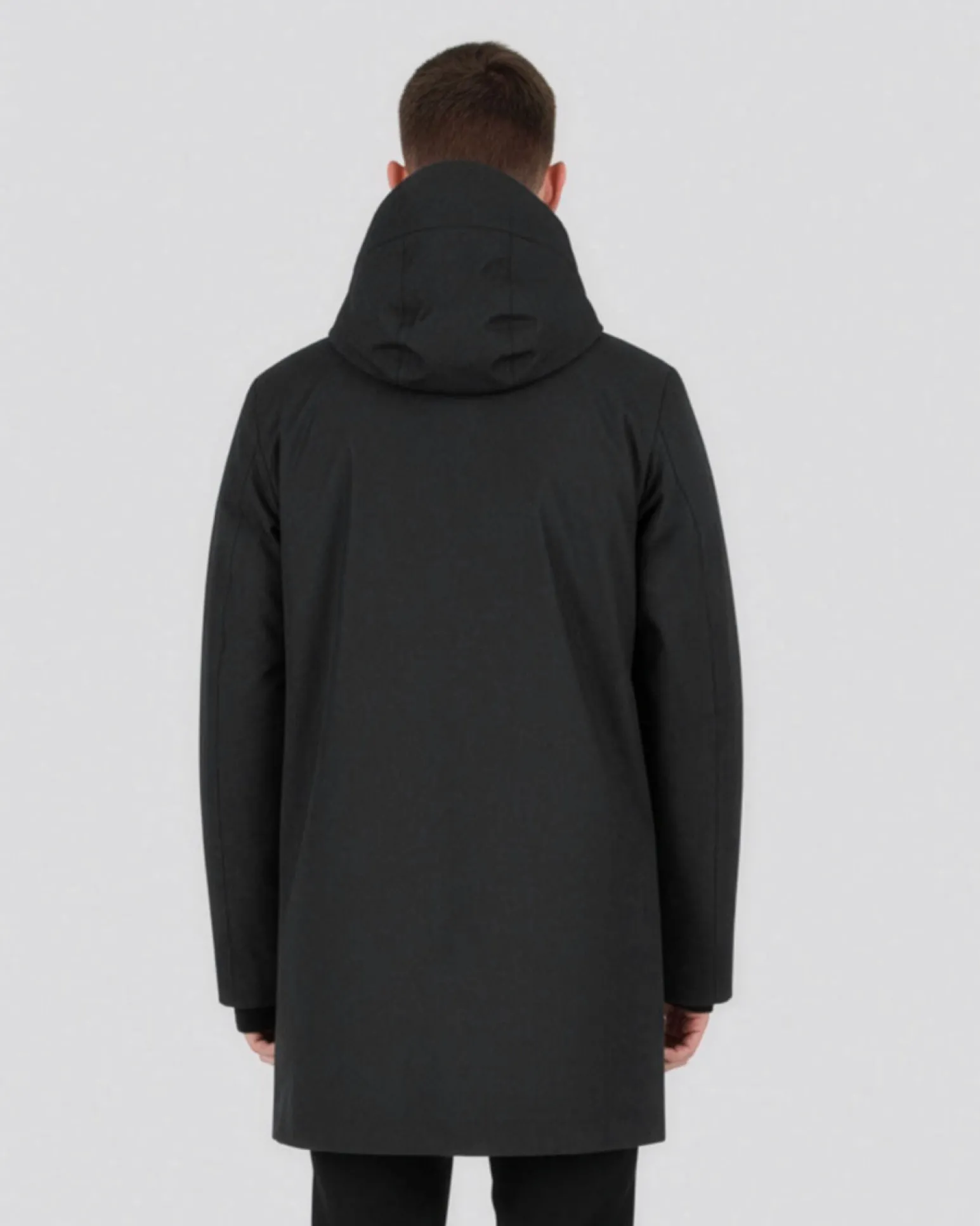 ON SPIRIT - GIUBBINO CON CAPPUCCIO FULL ZIP IMBOTTITO DA UOMO NERO, ADELFO