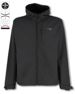 ON SPIRIT - GIUBBINO CON CAPPUCCIO FELPATO SOFTSHELL UOMO NERO - MAURO