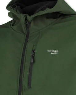 ON SPIRIT - GIUBBINO CON CAPPUCCIO FELPATO SOFTSHELL UOMO VERDE- MAURO