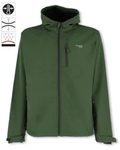 ON SPIRIT - GIUBBINO CON CAPPUCCIO FELPATO SOFTSHELL UOMO VERDE- MAURO