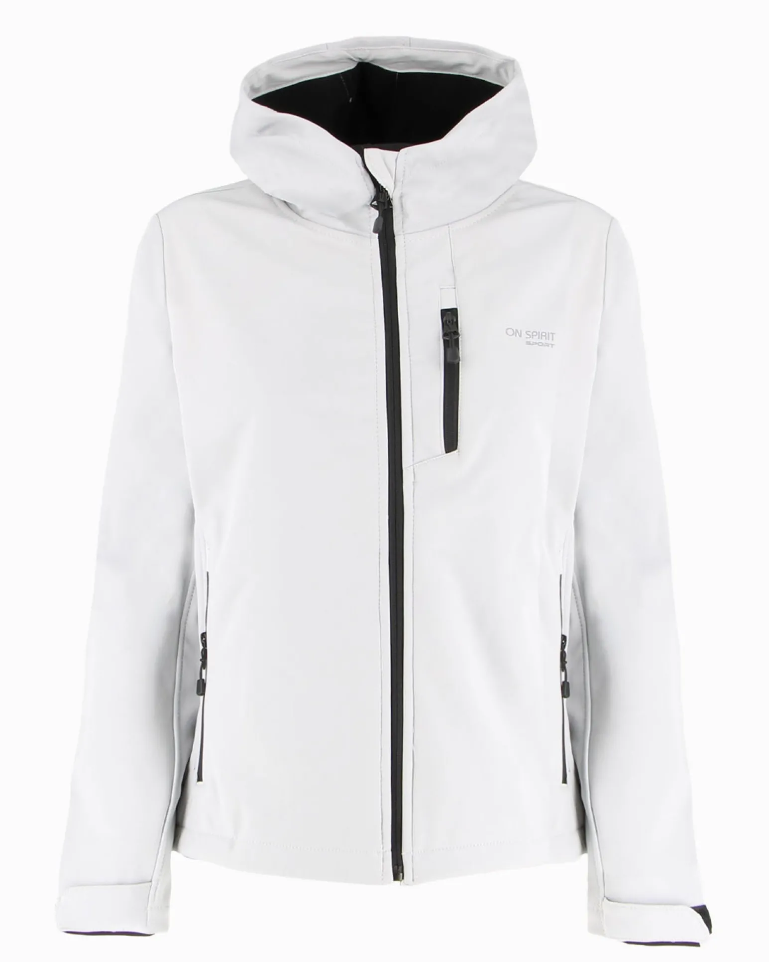 ON SPIRIT - GIUBBINO CON CAPPUCCIO FELPATO SOFTSHELL DONNA BIANCO - ALBA