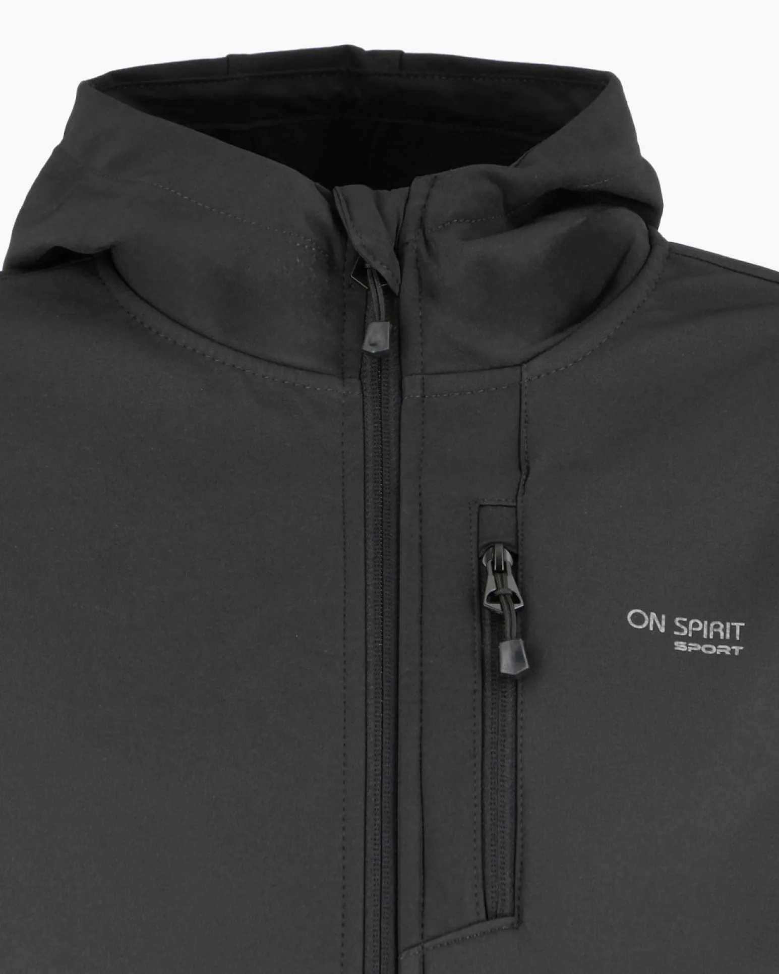 ON SPIRIT - GIUBBINO CON CAPPUCCIO FELPATO SOFTSHELL DONNA NERO - ALBA