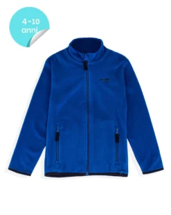 ON SPIRIT - MAGLIA MICROPILE BLU ELETTRICO  FULL ZIP DA RAGAZZO