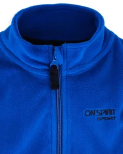 ON SPIRIT - MAGLIA MICROPILE BLU ELETTRICO  FULL ZIP DA RAGAZZO