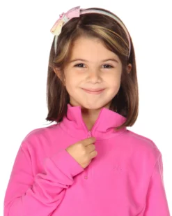 ON SPIRIT - Micropile da bambina rosa con mezza zip frontale - VITORIA