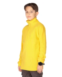 ON SPIRIT - Micropile da bambino giallo con mezza zip frontale - GIULIANO