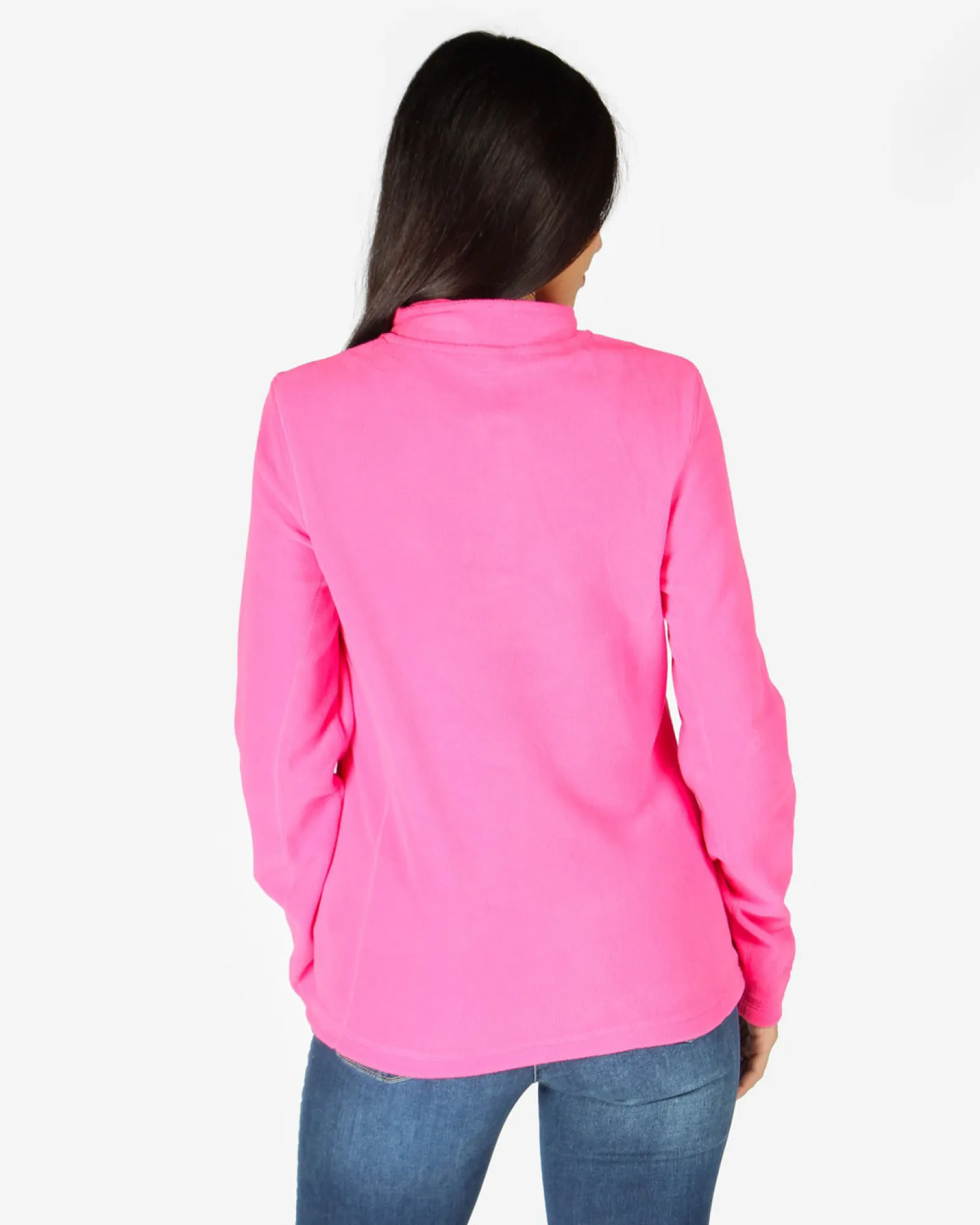 ON SPIRIT - MICROPILE DONNA MEZZA ZIP FUXIA - VALENTINA