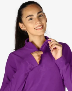 ON SPIRIT - MICROPILE DONNA  MEZZA ZIP VIOLA -  VALENTINA