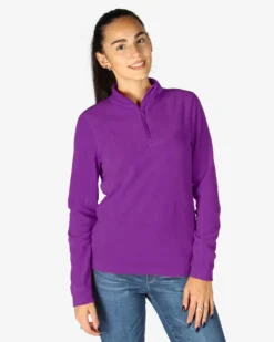 ON SPIRIT - MICROPILE DONNA  MEZZA ZIP VIOLA -  VALENTINA