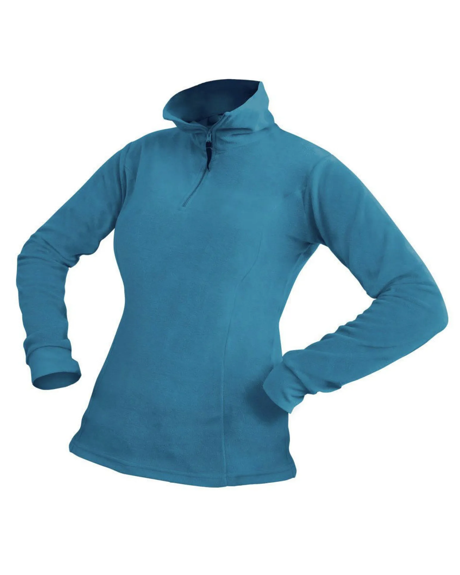 ON SPIRIT - MICROPILE DONNA MEZZA ZIP AZZURRO - ERICA