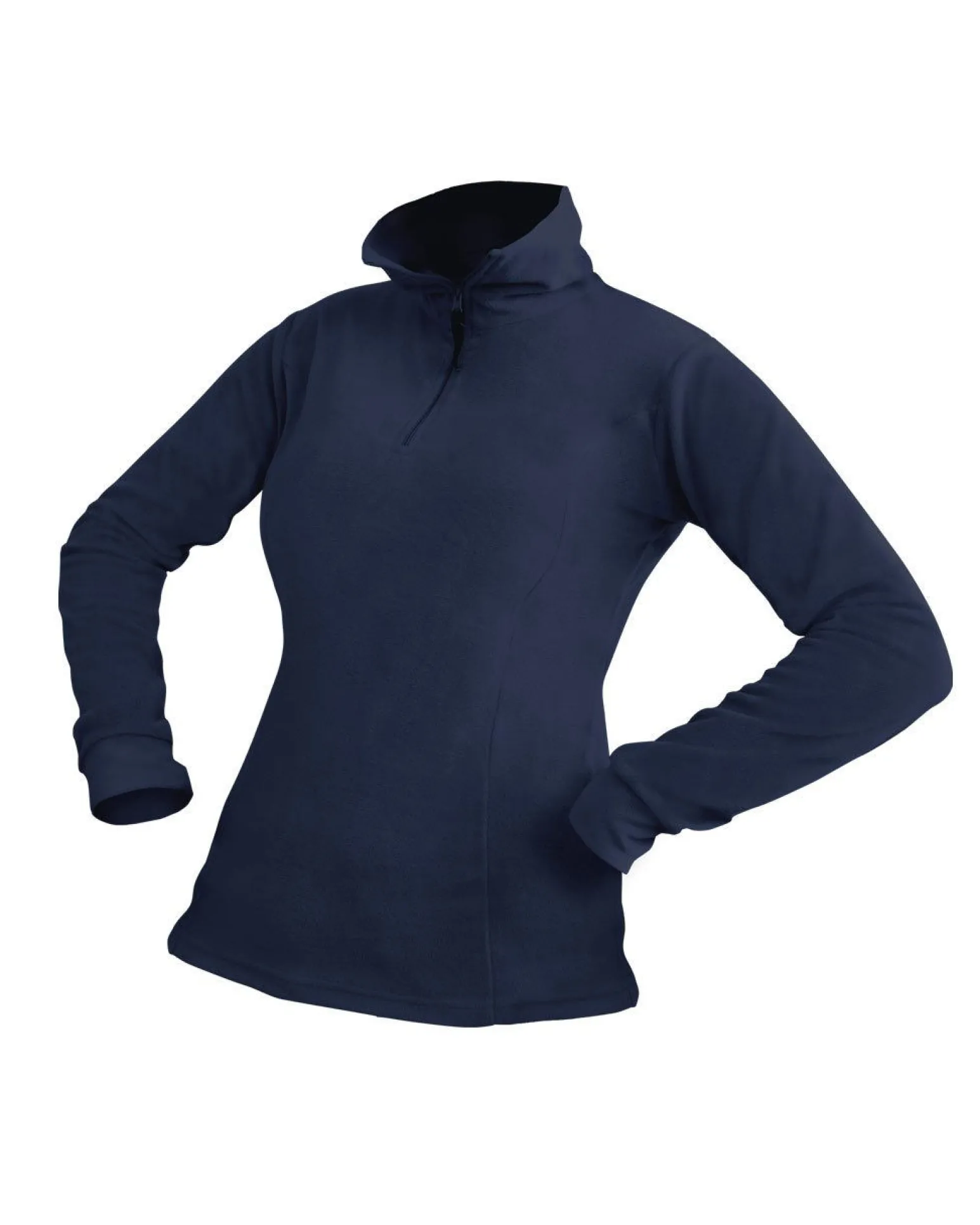 ON SPIRIT - MICROPILE DONNA MEZZA ZIP BLU - ERICA