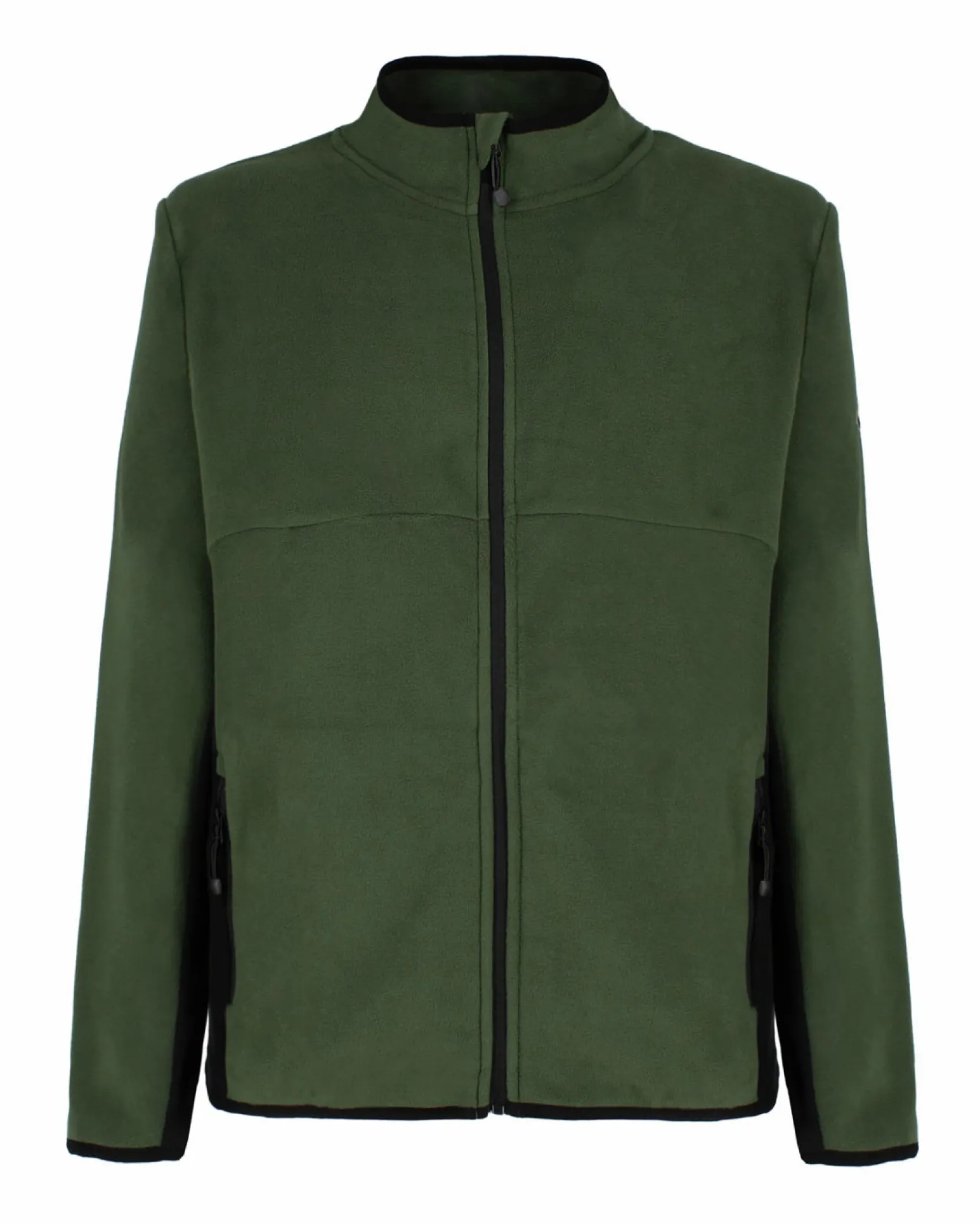 ON SPIRIT - MICROPILE UOMO FULL ZIP VERDE SCURO E NERO - IVAN