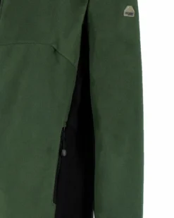 ON SPIRIT - MICROPILE UOMO FULL ZIP VERDE SCURO E NERO - IVAN