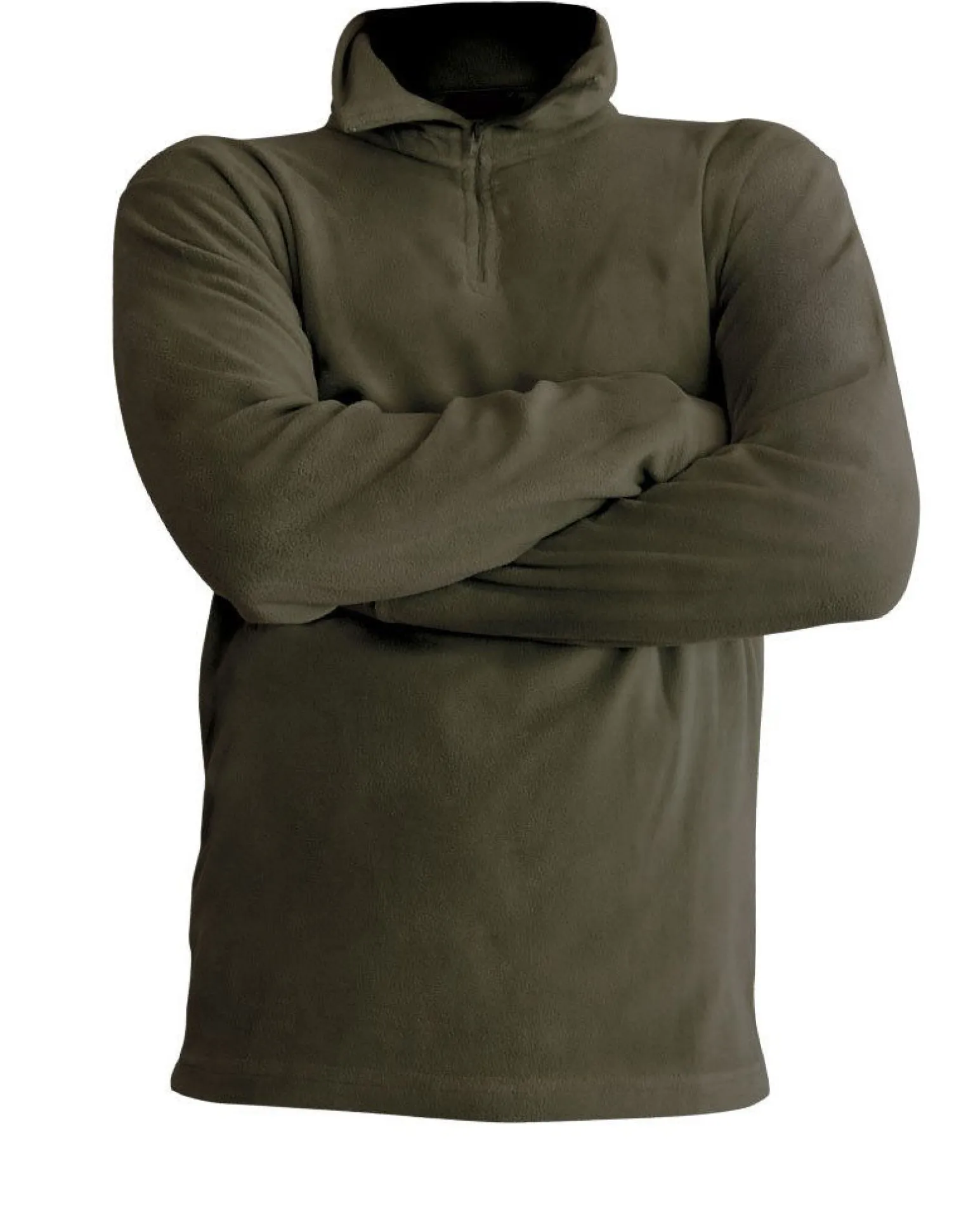 ON SPIRIT - MICROPILE UOMO MEZZA ZIP VERDE MILITARE - EDOARDO